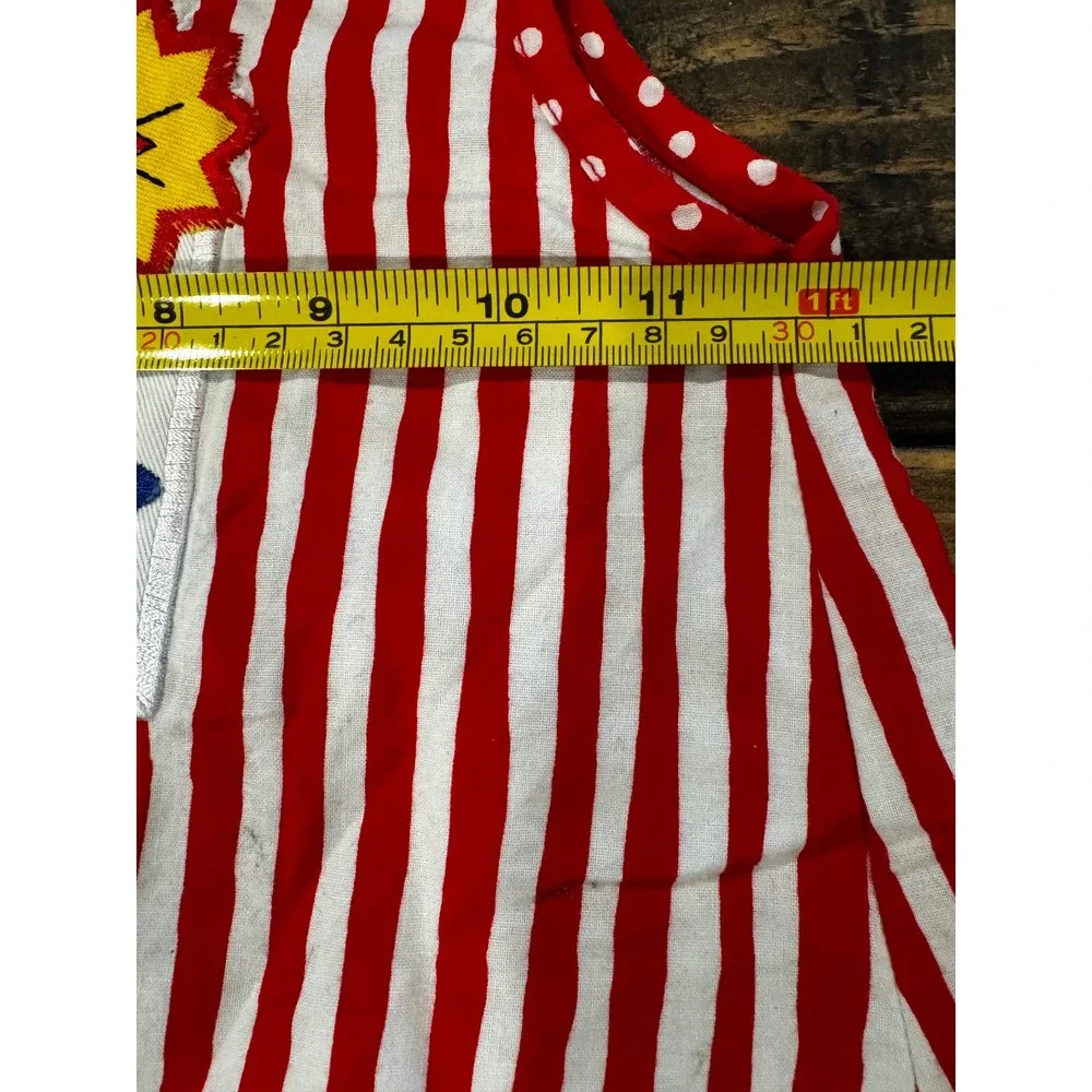 Vintage 90s Hearts Designs USA‎ Patriotic 3T Bloomers Set Firecracker July 4th